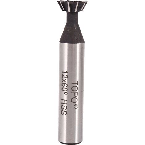 Doppelschneidiger Hss-nutfräser, 12 Mm, 60° Für Holz