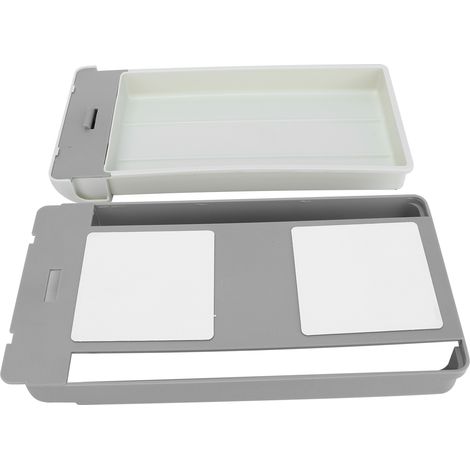 Unterbau-schublade Für Den Schreibtisch, Aufbewahrungsorganizer Für Stifte, Schlüssel Und Make-up, Weiß Und Grau