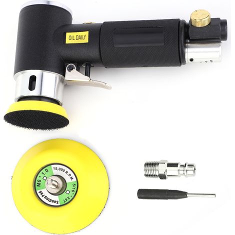 Pneumatischer Exzenterschleifer (76 Mm Und 51 Mm) Zum Schleifen Und Polieren, 15.000 U/min, 6,35 Mm