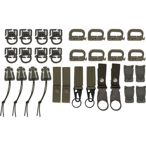30 Stück Molle-gurte Mit D-ringen, Rucksackzubehör, Nylonband Für Wandern, Camping Und Reisen, Grün/olivgrün