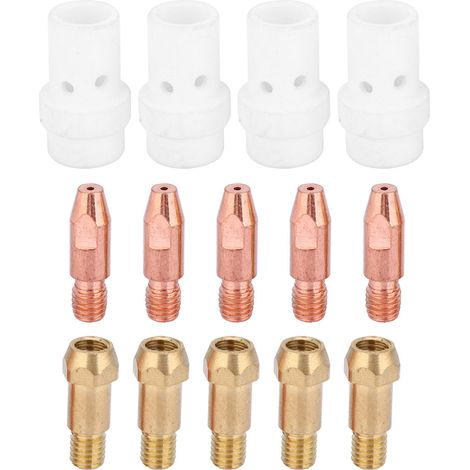 14-teiliges Set: Kontaktdüsen, Gasverteiler Und Düsenhalter Für Binzel 36kd Mig-schweißbrenner, 0,8 Mm Durchmesser