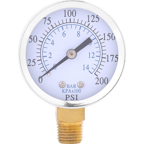 Hydraulikdruckmesser 0–14 Bar, 0–200 Psi, 1/4"-npt-anschluss Für Kompressor