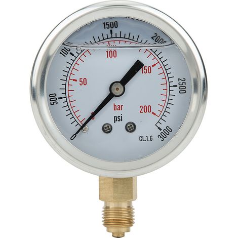 Ts Pgg604 200 Bar 1/4 Bsp Radialmanometer Für Die Druckmessung Im Haushalt