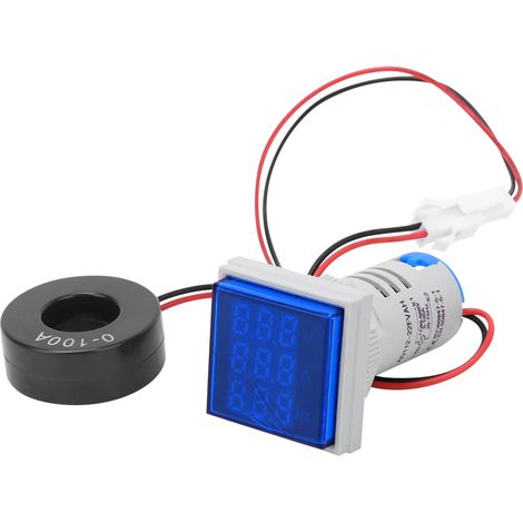3-stelliges Digitales Wechselstrom-multimeter Mit Spannungs-, Strom- Und Frequenzmessung – Blaues Display