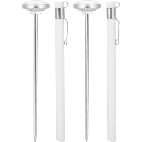 Professionelles 2-teiliges Milchthermometer, Sofortanzeige Für Die Küche, Präzise Nadel, Weiße Backutensilien