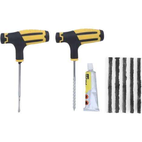 Tubeless-reifenreparaturset, Pannenschutzwerkzeug Für Auto, Lkw, Motorrad, Fahrrad, Schwarz