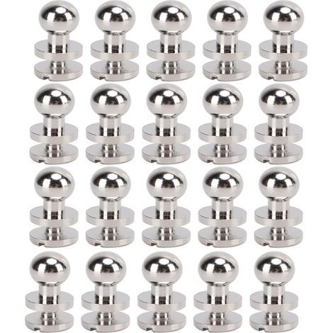 20 Versilberte Messingnieten, 7 X 6 Mm, Für Gürtel Und Handtaschen – Abriebfest, Diy-zubehör