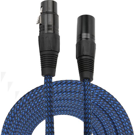 15 M Langes, Robustes Xlr-kabel (stecker Auf Buchse) Für Dmx-mischpulte Und Bühnenbeleuchtung