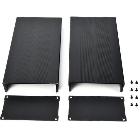 Elektronisches Schutzgehäuse Aus Aluminiumlegierung, 55 X 106 X 200 Mm, Farbe: Schwarzer Sand, Für Diy-projekte.