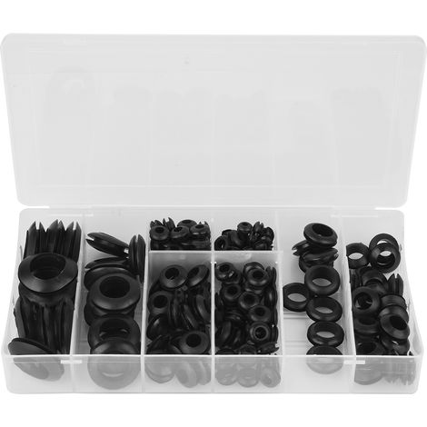200 Stück Schwarze Gummikabeldichtungen, Verschiedene Größen (3/16" Bis 3/4")