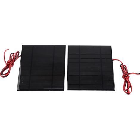 2-teiliges 5v 500ma Polykristallines Solarmodul Mit 100cm Kabel Für Solarstromversorgung