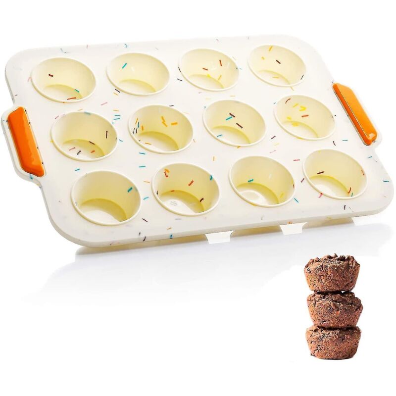 Silikon-mini-muffinform Mit Metallverstärkungsrahmen – 12 Mulden