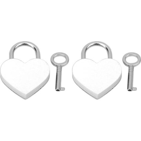 Bunte Herzschlösser Aus Metall Mit Schlüsseln – 30 X 39 Mm – Bastelbedarf
