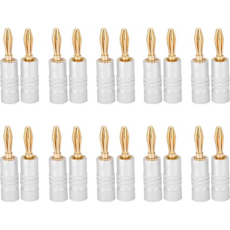 20 Stück 4 Mm Vergoldete, Feuchtigkeitsbeständige Bananenstecker Aus Messing Für Nakamichi-lautsprecher