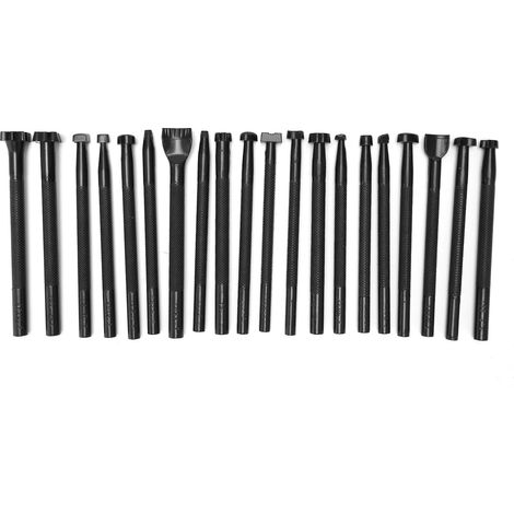 20-teiliges Ledermarkierungswerkzeug-set Für Bastelarbeiten, Präzise, Rutschfeste Schwarze Abdrücke Für Diy-projekte.