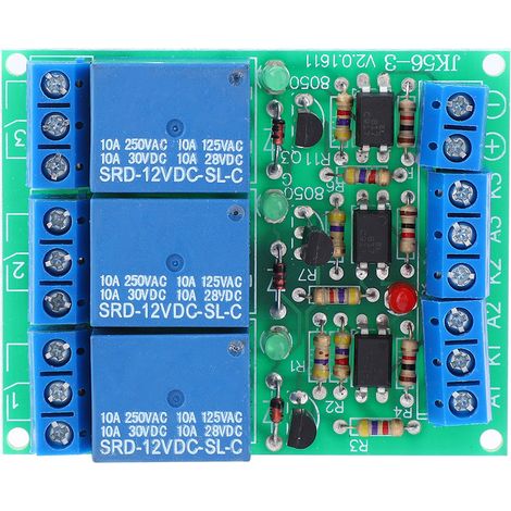 3-kanal-hochansprech-relaismodul Mit Optokoppler-isolation, 12 V Dc, 10 A