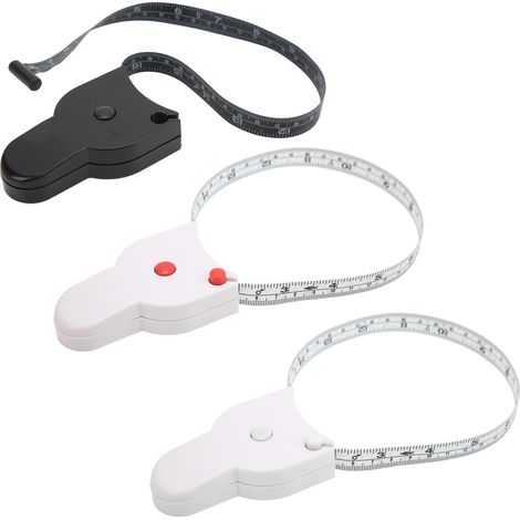 3-teiliges, Einziehbares Maßband Mit Doppelseitiger Cm/zoll-einteilung, Klarer Graduierung Und Ergonomischem Design Für Körpermessungen