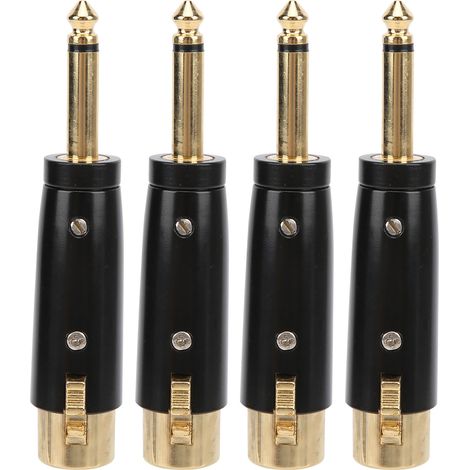 4-teiliger Xlr-adapter, Audiokonverter, Metall, 6,35 Mm Mono-stecker Auf Buchse Lz1167g