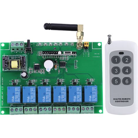 Stück 6-kanal-rf-relaismodul, Fernsteuerschalter Für 110–240 V