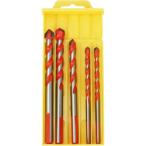 5-teiliges Set Hochfester Legierungsbohrer Für Holz Und Wand, 6-12 Mm Löcher