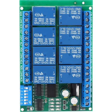 8-kanal Rs485 Programmierbares 12v Dc Relais-steuermodulplatine