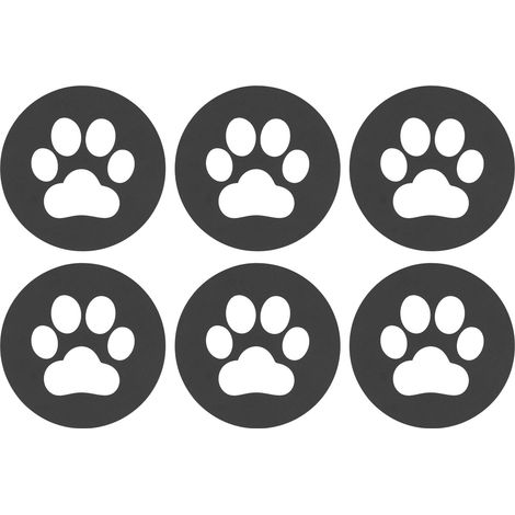 6-teiliges Set Hitzebeständiger Untersetzer Im Nordischen Stil Mit Tiermotiven (katzenpfotenabdruck) Für Den Couchtisch