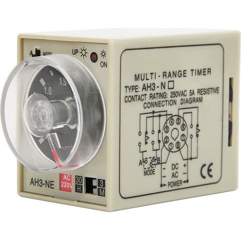 Mini-zeitrelais Ah3 Ne, Dualmodus A Und B, Einstellbare Zeitperiode, Ac 220 V