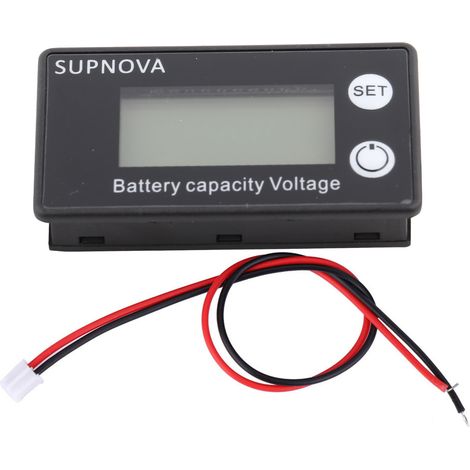 Universeller 12v Lcd-batteriekapazitätsanzeiger - Digitales Voltmeter Für Lithiumbatterien (blaues Display, 10-100v Alarm)