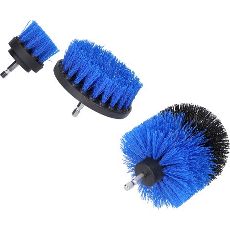 3-teiliges Reinigungsbürsten-set Für Bohrmaschinen – Fliesen-, Teppich- Und Bodenreinigung – Leistungsstarkes Reinigungszubehör Blau