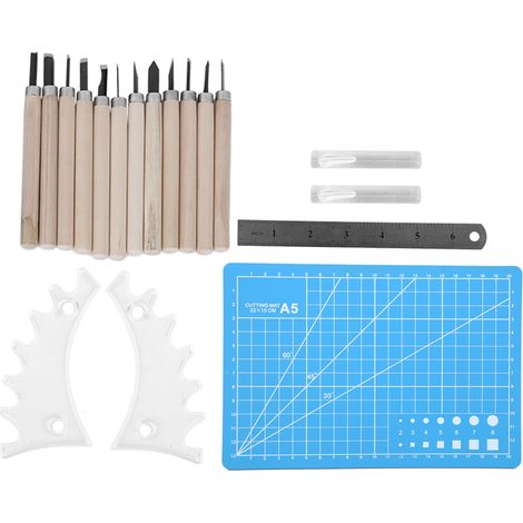 12-teiliges Holzschnitzwerkzeug-set Aus Manganstahl, Professionelles Holzbearbeitungsset