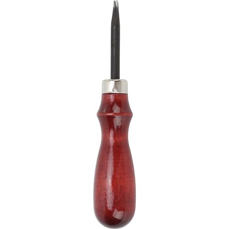 Tragbarer 1,2-mm-lederfasenschneider Mit Gebogenem Holzgriff, Diy-werkzeug Für Die Lederverarbeitung