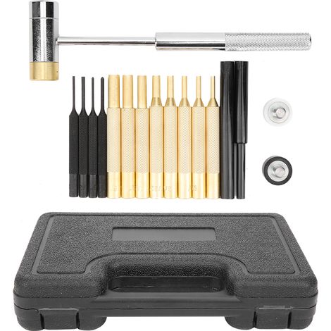 17-teiliges Set Aus Doppelseitigen Walzenstempeln, Hammer, Messing, Edelstahl, Wartungswerkzeug