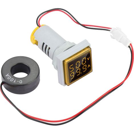Led-digitalanzeige Für Wechselstrom 0-100a, Spannungsanzeige 22mm (gelb)