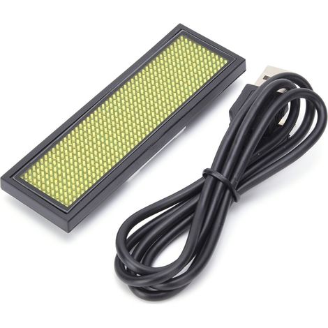 Led-ausweis Mit Lauftext – Individuell Anpassbares 4-zeichen-display – Beleuchtetes Namensschild