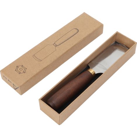 Lederschneidemesser Mit Walnussholzgriff, Präzises Schneidewerkzeug Für Abgerundete Lederkanten, Ideal Für Heimwerkerprojekte Und Professionelle Lederarbeiten.