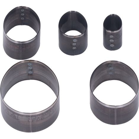5-teiliges Set Ovaler Ausstechformen In Eiform Aus Kohlenstoffstahl, 20-60 Mm, Für Leder, 5 Verschiedene Größen