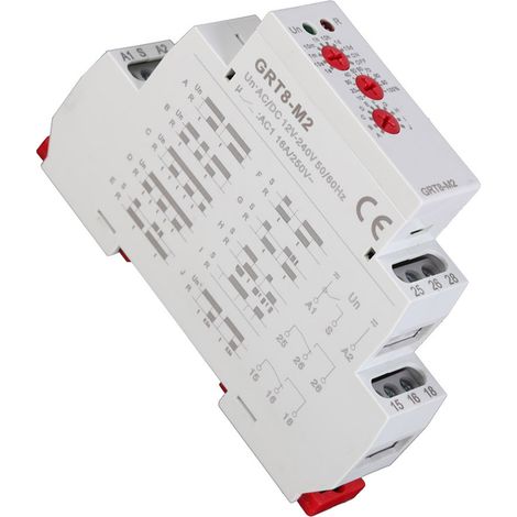 Grt8-m2 Multifunktions-zeitrelais, 10 Funktionen, Din-schienenmontage, 12–240 V Ac/dc
