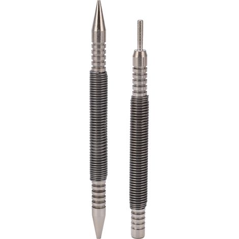 2-teiliges Federbelastetes Stiftaustreiber-set, 3500 Psi Kohlenstoffstahl, Doppelkopf Für Nägel Und Stifte