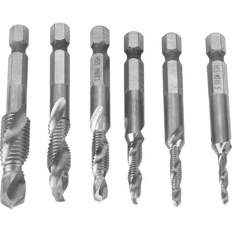 Stück Hss 6,35 Mm Gewindebohrer Für M3 M4 M5 M6 M8 M10 Gewindebohrer, Sechskantschaft