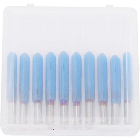 3,175 Mm (30°) Blau Beschichtete Cnc-fräser Aus Wolframstahl Für Holzgravuren, 0,8-mm-set