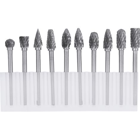 Set Mit 10 Hartmetallfräsern Für Rotationswerkzeuge Und Bohrmaschinen