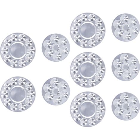 10 Runde Metall-malschalen – 6 Und 10 Fächer Aus Aluminiumlegierung