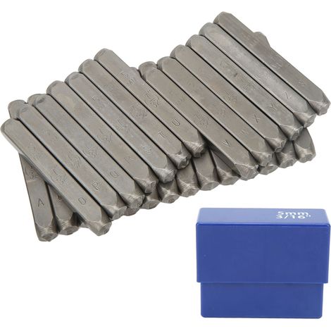 27-teiliges Stempelset Aus Kohlenstoffstahl Für Metall- Und Schmuckgravuren (5 Mm)