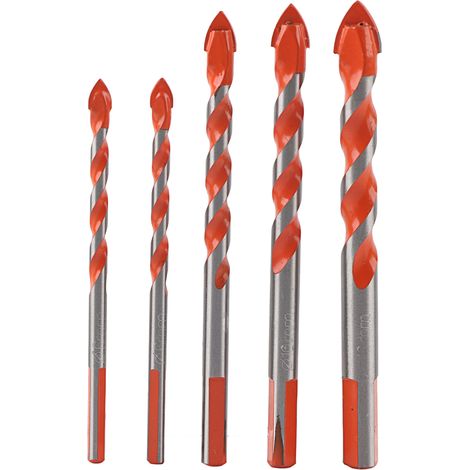 5-teiliges Multifunktionales Bohrer-set Aus Aluminiumlegierung Mit Dreieckigem Griff, 6-12 Mm Klingendurchmesser Für Elektrische Bohrmaschinen