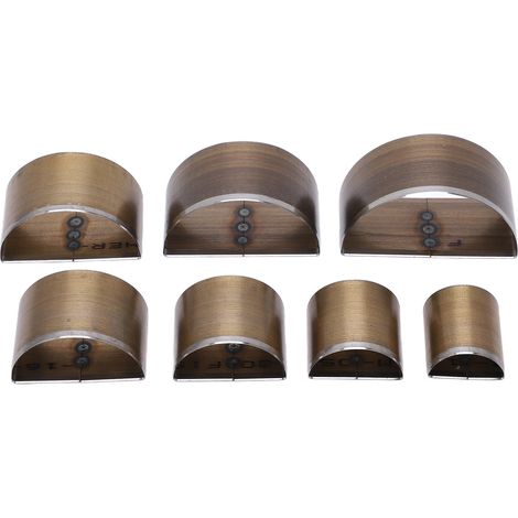 7-teiliges Set Aus Hss-lederschneidschablonen, Halbkreisförmige Formen Von 20 Bis 50 Mm, Lederbearbeitungswerkzeuge