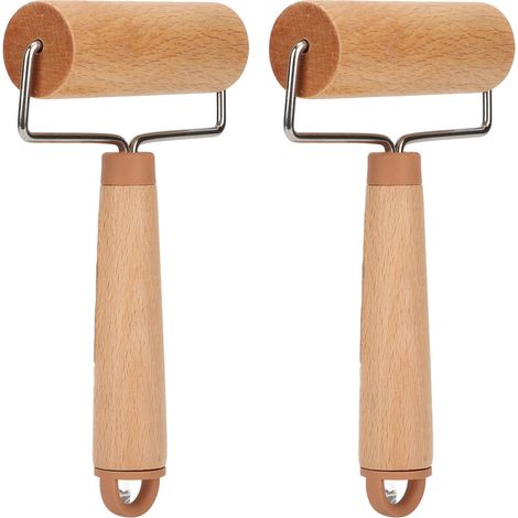 2-teiliges Kleines Nudelholz-set, 360° Drehbar, Ergonomischer Griff, Leicht Zu Reinigen, Für Pizza, Kuchen Und Brot