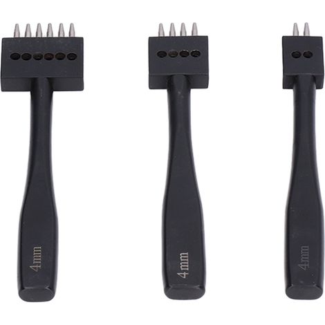 Set Mit 3 Professionellen, Gezahnten Lederlochern, Schnelles Lochen, Verschiedene Größen Und Hohe Festigkeit, Ideal Für Diy-lederarbeiten.