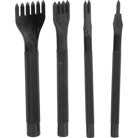 4er-set Ledernähspitzen, 5 Mm, Schwarzer Stahl, Diy-werkzeug – Ahle Für Lederwaren