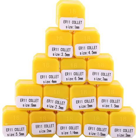 Packung Mit 15 Er11-federklemmen Für Cnc-fräsmaschinen, Graviermaschinen Und Drehmaschinen