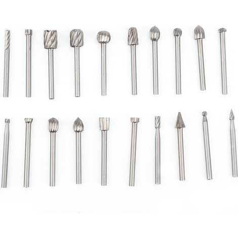 20-teiliges Set Rotationsfeilen Aus Hochgeschwindigkeitsstahl Zum Bohren, Polieren Und Schnitzen